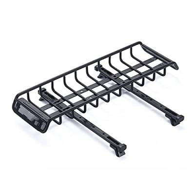 XEBRAD Metall Gepäckträger Dachgepäckträger 1/10 RC Crawler, for Traxxas, TRX4 TRX6, for Axial, SCX10 III 90046 AXI03007 Mit Befestigungsschiene Dachgepäckträger für Spielzeugautos von XEBRAD